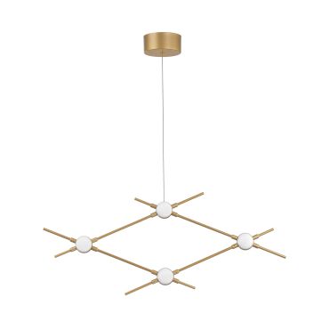 Nova Luce Atomo - lampe suspendue - 70 x 6 x 120 cm - 4 x 2,4W LED inclus - or