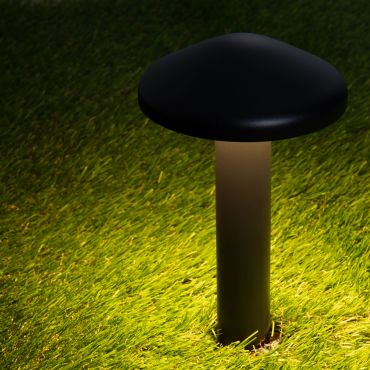 Nova Luce Nemo - lampe de jardin - Ø 11 x 20 cm - 5W LED inclus - IP65 - anthracite foncé
