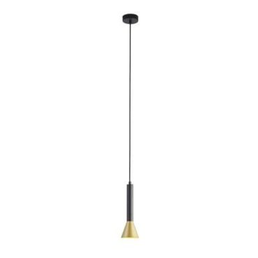 Searchlight Signal - lampe suspendue - Ø 9 x 150 cm - noir et or