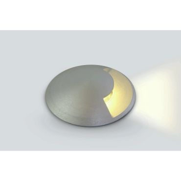 ONE Light Inground Medium Series - projecteur de sol extérieur - Ø 88 mm, Ø 77 mm à encastrer - 3W LED inclus - IP67 - aluminium