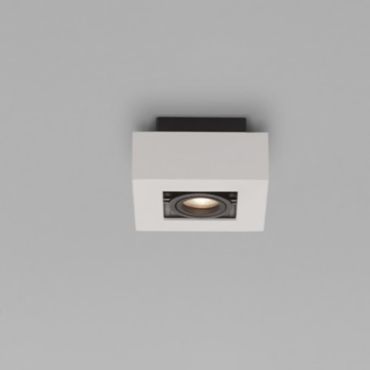 Nova Luce Robin - spot en saillie - 14,5 x 14,5 x 8,6 cm - blanc et noir