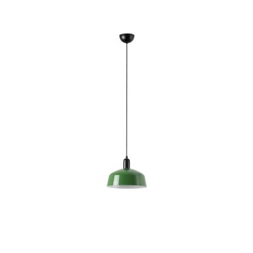 Faro Tatawin M - suspension - Ø 25 x 211,5 cm  - noir satiné et vert brillant