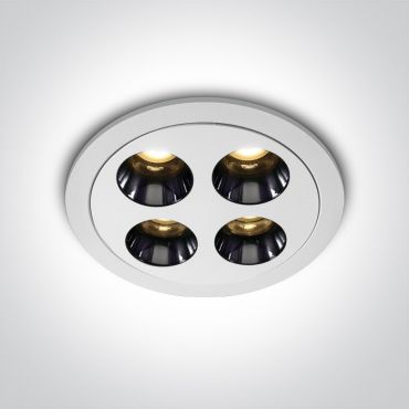 ONE Light Mirror Dark Light Range - spot à encastrer - Ø 85 mm, Ø 75 mm taille d'encastrement - 10W LED inclus - blanc