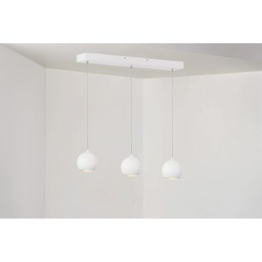 Artdelight Denver - lampe suspendue - 100 x 8,2 x 200 cm - 3 x 7W LED dimmable inclus - blanc