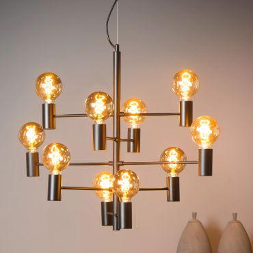Lucide Leanne - lampe suspendue - 75 x 49 x 190 cm - noir