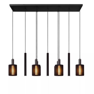 Lucide Lambres - lampe suspendue - 140 x 35 x 180 cm - noir