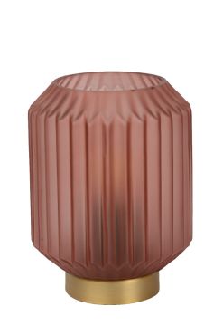 Lucide Sueno - lampe à poser - Ø 12,5 x 17 cm - rose