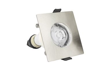 Integral LED London - spot encastré - 85 x 85 mm, Ø 70 mm encastré - IP65 - nickel satiné