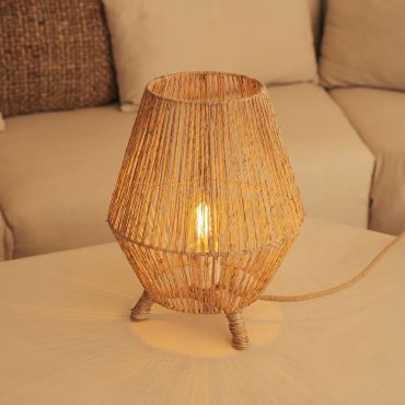 New Garden Sisane - lampe de table - Ø 25,5 x 32,5 cm - rotin