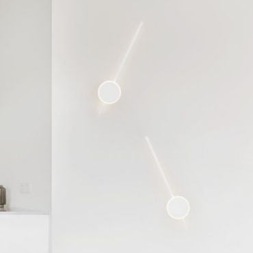 Nova Luce Clock - applique murale - 13,6 x 6,5 x 61 cm - 18W LED inclus - blanc sable