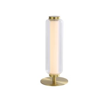 Searchlight Mod - lampe à poser - Ø 13 x 32 cm - 8W LED inclus - laiton satiné