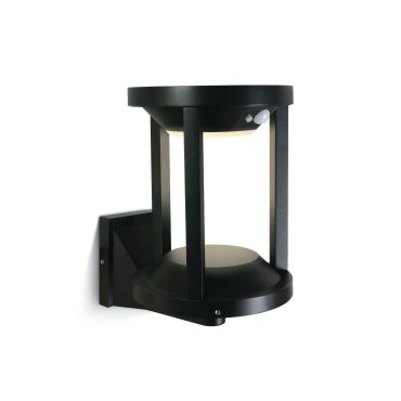 ONE Light Solar Cages - Applique solaire extérieure avec détecteur de mouvement - 21,5 x 16 x 23,7 cm - 2W LED inclus - IP65 - noir