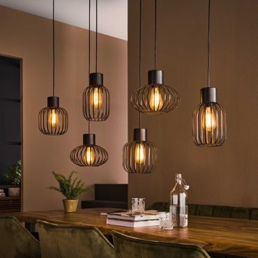 Vico Cage 6L - lampe suspendue - 160 x 28 x 150 cm - anthracite