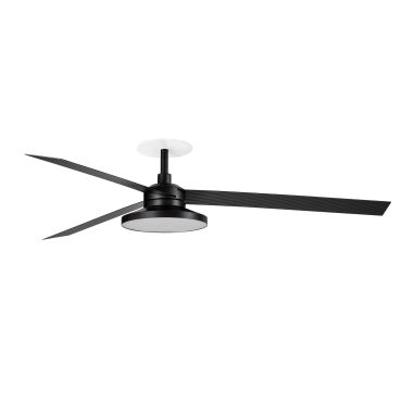 Faro Cruiser Tak 3 XL - ventilateur de plafond avec lumière et rosace encastrée - Ø 160 cm - noir mat - 2700K