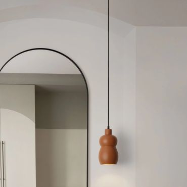 Nova Luce Theros - lampe suspendue - Ø 15 x 170 cm - terracotta