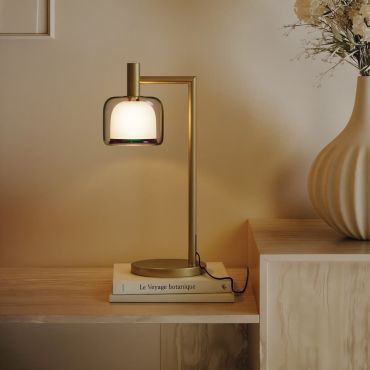 VK lighting Nala - lampe de table - Ø 18 x 49,8 cm - laiton mat
