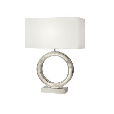 Searchlight Alaska - lampe de table - 32 x 60 cm - 9W LED inclus - blanc et chrome