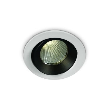 ONE Light COB Dark Light Range - spot encastré - Ø 85 mm, Ø 72 mm encastré - 12W LED dimmable inclus - IP65 - blanc
