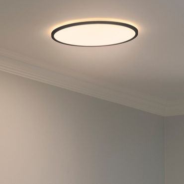 Nordlux Oja - plafonnier - Ø 42,4 x 2,3 cm - 19W LED inclus (3000K/4000K) - noir