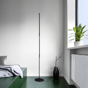 Nova Luce Handy - lampadaire - 171 cm - 25W LED inclus - noir sable
