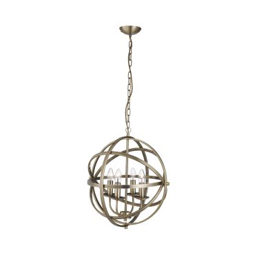 Searchlight Orbit - lustre - Ø 46 x 116 cm - laiton antique