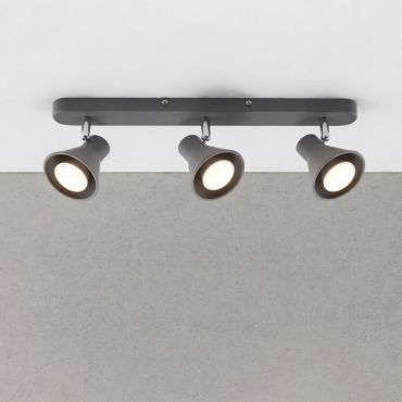 Nordlux Oak 9 - spot en saillie 3L - 45 x 8,6 cm - gris