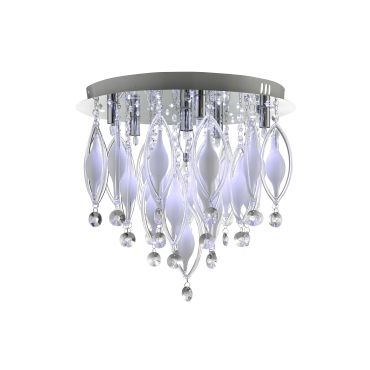 Searchlight Spindle - plafonnier avec télécommande - Ø 44 x 43 cm - 2W LED inclus - chrome
