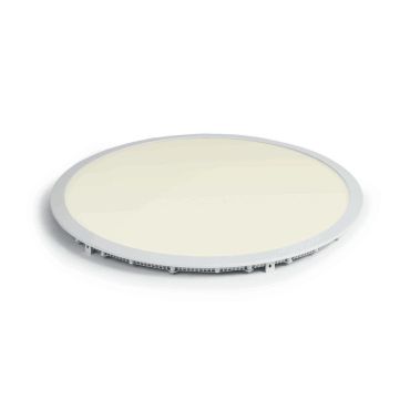 ONE Light Round Recessed Panels Die Cast - plafonnier - Ø 60 x 2 cm - 48W LED inclus - blanc - couleur de lumière blanc chaud