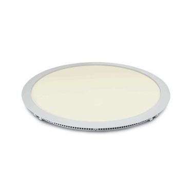 ONE Light Round Recessed Panels Die Cast - plafonnier - Ø 42 x 2 cm - 40W LED inclus - IP40 - blanc - couleur de lumière blanc chaud