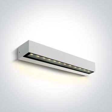ONE Light Linear Outdoor Series Simple Sided - applique murale - 38 x 7,6 x 6,6 cm - 9W LED inclus - IP65 - blanc