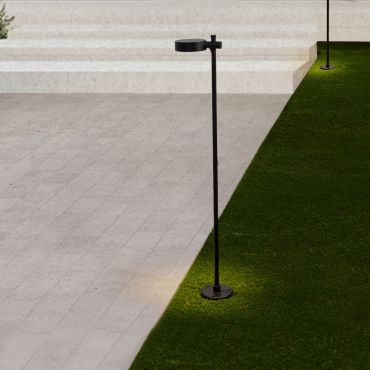Nova Luce Dyol - lampe de jardin - Ø 12 x 102 cm - 7W LED inclus - IP65 - noir sablé