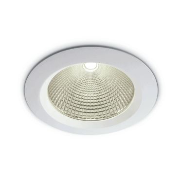 ONE Light COB Downlight Range Die Cast - spot encastré - Ø 230 mm, Ø 210 mm taille d'encastrement - 30W LED inclus - blanc - couleur de lumière blanc chaud