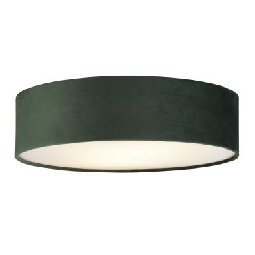 Searchlight Drum - plafonnier - Ø 38 x 10 cm - vert