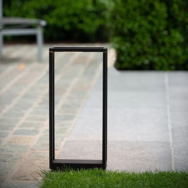 Lucide Narvik - lampe socle - 23 x 8,6 x 50 cm - 9,2W LED inclus - IP65 - noir