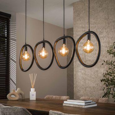 Vico Pebble - suspension - 140 x 8 x 150 cm - noir arctique