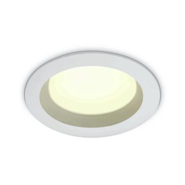 ONE Light Salle de bain Downlights - spot encastré - Ø 170 mm, Ø 140 mm encastré - 18W LED inclus - IP54 - blanc - couleur de lumière blanc chaud