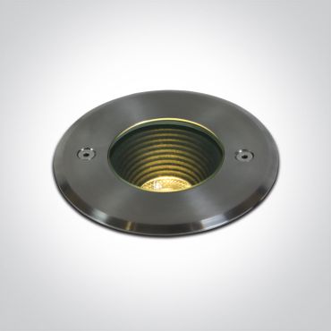 ONE Light Dark Light Inground Range - spot sol extérieur - Ø 150 mm, Ø 137 mm à encastrer - 10W LED inclus - IP67 - acier inoxydable