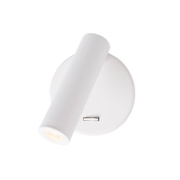 Nova Luce Laredo - applique murale avec interrupteur - 9 x 11 x 11 cm - 3W LED inclus - blanc