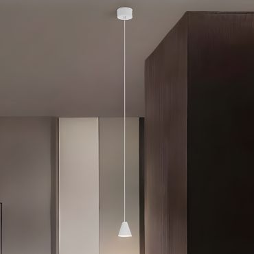 Nova Luce Irmos - lampe suspendue - Ø 6 x 191 cm - 5W LED inclus - blanc sablé
