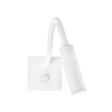 Nova Luce Madison - applique murale avec interrupteur - 8 x 8 x 32 cm - 3W LED inclus - blanc