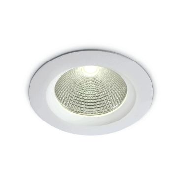 ONE Light COB Downlight Range - spot encastré - Ø 145 mm, Ø 125 mm encastré - 15W LED inclus - blanc - couleur de lumière blanc chaud