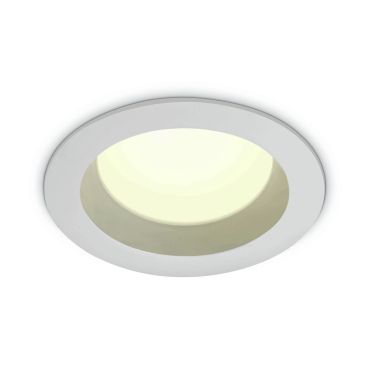 ONE Light Salle de bain Downlights - spot encastré - Ø 110 mm, Ø 95 mm encastré - 13W LED inclus - IP54 - blanc - couleur de lumière blanc chaud