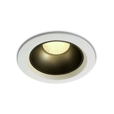 ONE Light Retro Dark Light - spot à encastrer - Ø 98 mm, Ø 82 mm à encastrer - 12W LED inclus - blanc