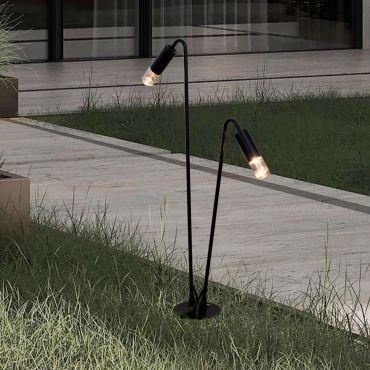 Nova Luce Aether - lampe de jardin - Ø 15 x 80 x 52 cm - 10W LED inclus - IP65 - anthracite foncé