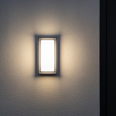 VK Lighting Neon - applique murale d'extérieur - 13,5 x 26 x 12 cm - 12W LED inclus - IP65 - anthracite