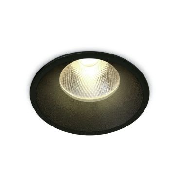 ONE Light Gamme Dark Light - spot à encastrer - Ø 90 mm, Ø 82 mm encastré - 12W LED inclus - noir - couleur de lumière blanc chaud