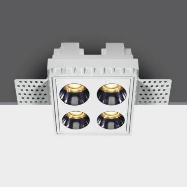 ONE Light Trimless Mirror Range - spot encastrable - 70 x 70 mm, 72 x 72 mm taille d'encastrement - 10W LED inclus - blanc