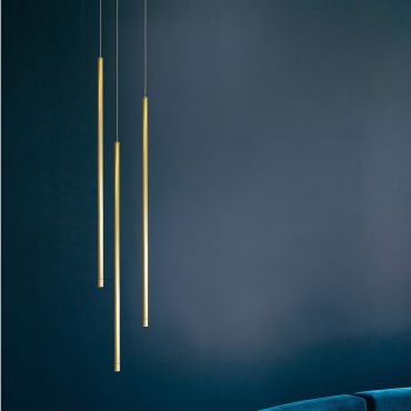 MODÈLE D’EXPOSITION - Nova Luce Elettra - lampe suspendue - Ø 1,5 x 200 cm - 5W LED inclus - laiton doré