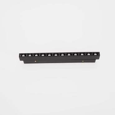 Nova Luce Ultra Slim - luminaire sur rail - 19,5 x 3,4 cm - 12W DALI LED dimmable inclus - couleur de lumière blanc chaud - noir