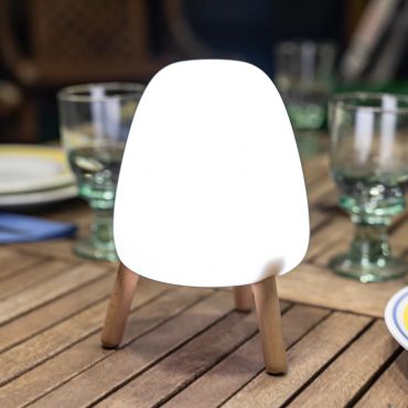 New Garden Rocket 20 - lampe de table - Ø14,2 x 19,4 cm - 1W dimmable LED inclus - IP43 - blanc